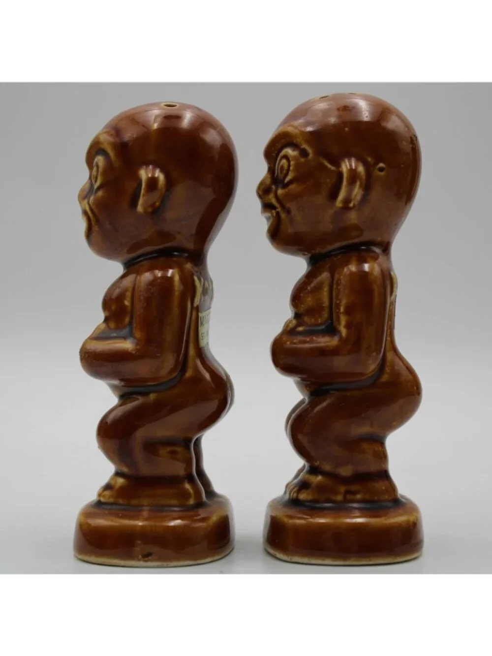 Kon-Tiki Salt And Pepper Shaker Set Steve Crane M Kato Seto Japan 1960s Vintage